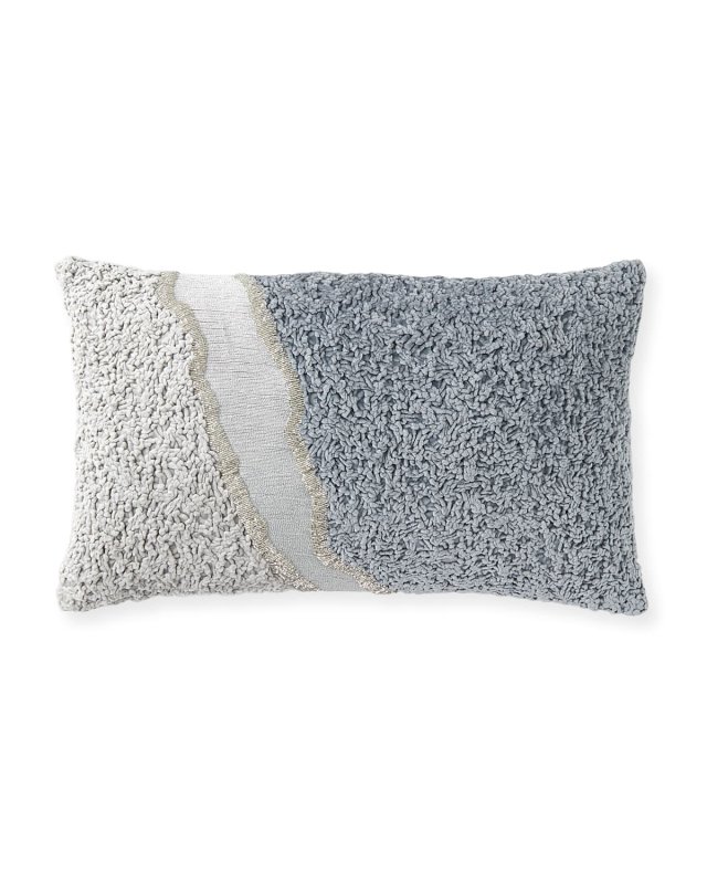 Serano Velvet Ruched and Beaded Pillow